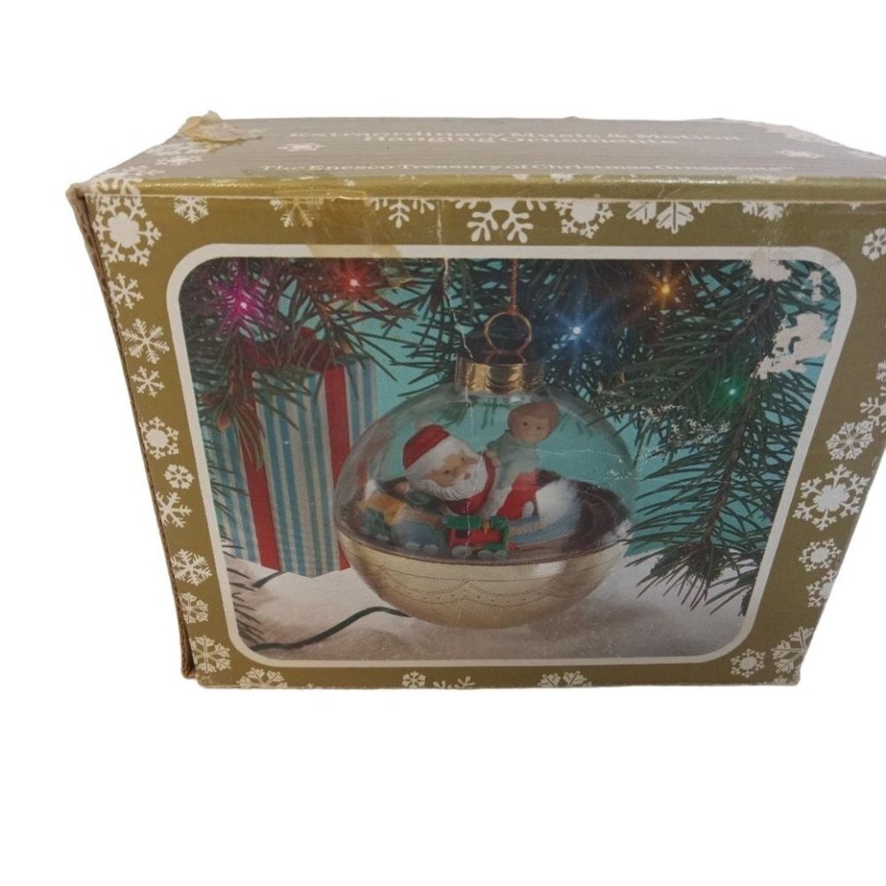 Enesco Winter Wonders Hanging Ornament 1987 The Christmas Train Music And Motion